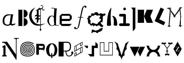 Locust Regular Font LOWERCASE