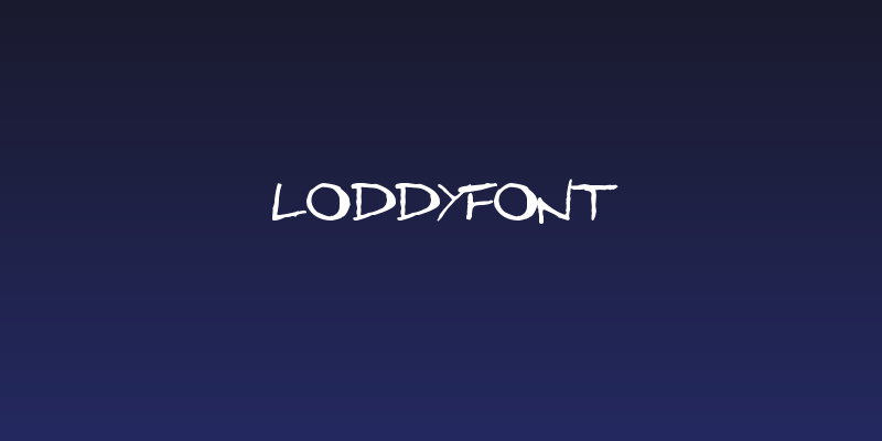 LoddyFont Social Header