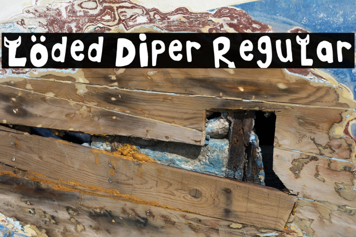 Loded Diper Regular Font examples