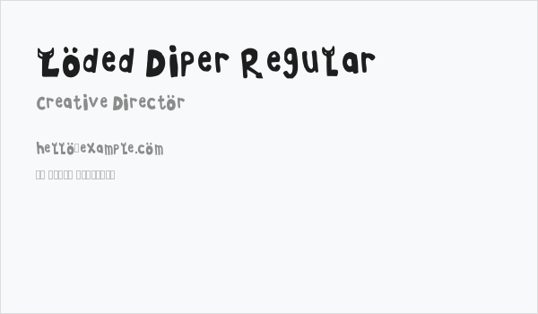 Loded Diper Regular Business Card