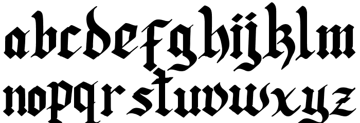 Lodeh Font LOWERCASE