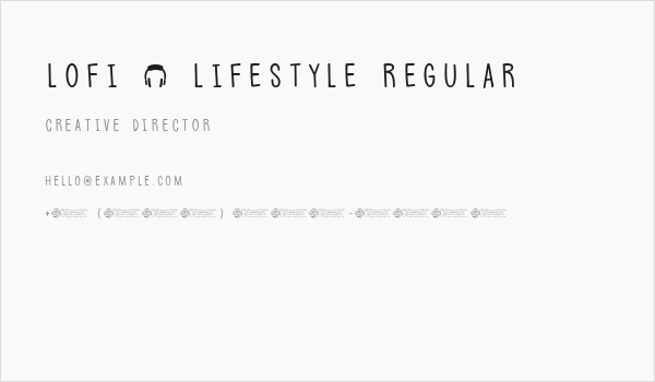 Lofi * Lifestyle Regular Business Card