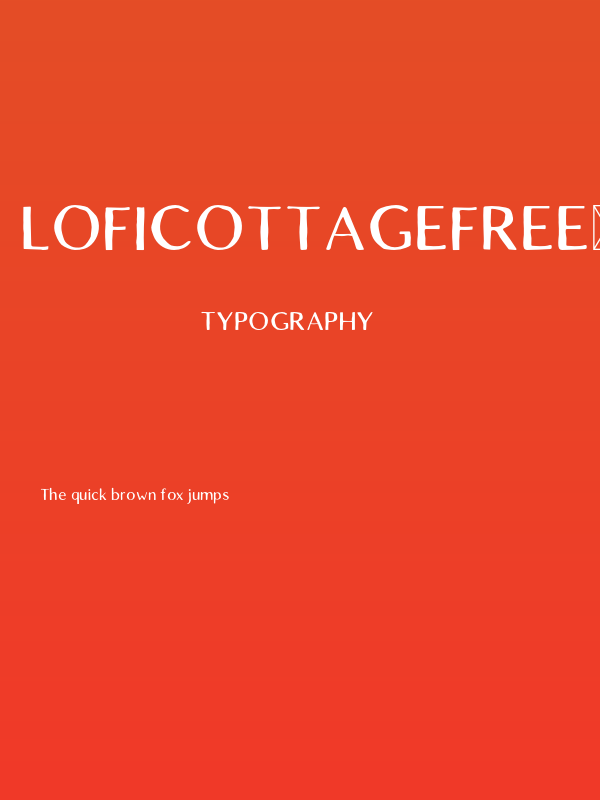 LofiCottageFree-Regular Poster