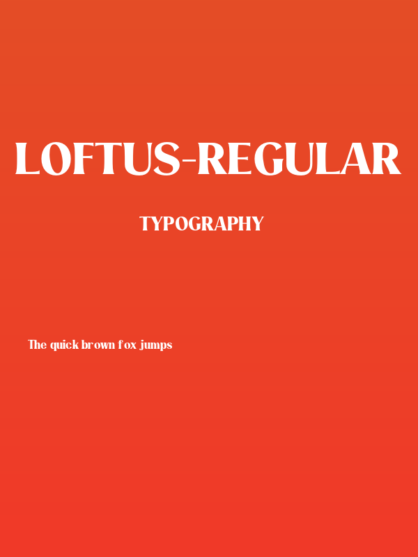 Loftus-Regular Poster