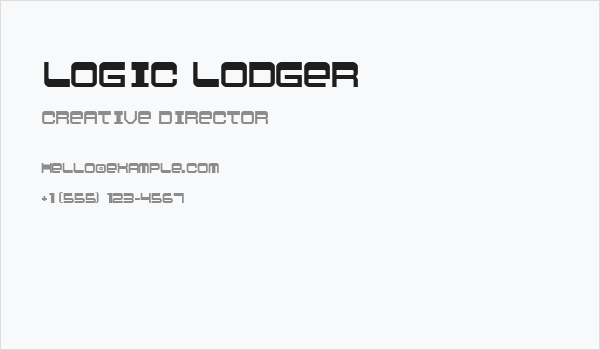 Logic lodger Business Card