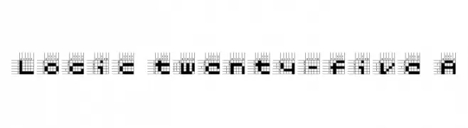Logic twenty-five A  Fuentes Gratis Descargar