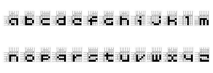 Logic twenty-five A Font LOWERCASE