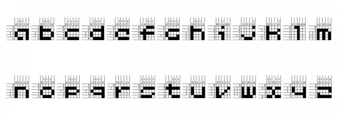 Logic twenty-five A फ़ॉन्ट लोअरकेस