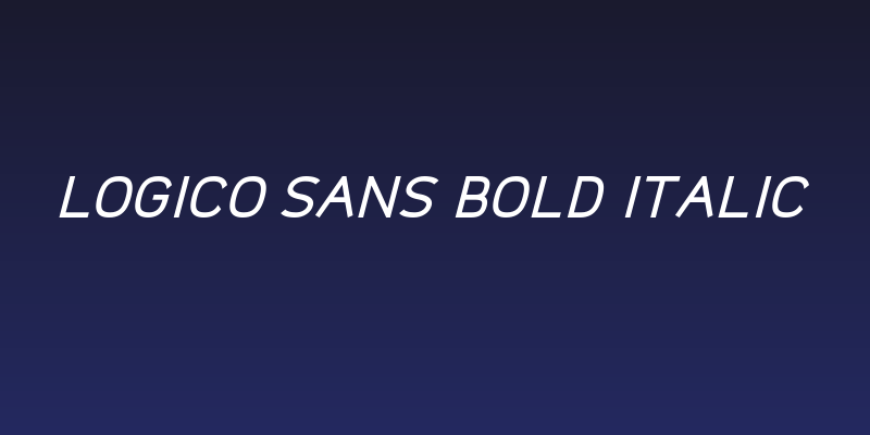 Logico Sans Bold Italic Social Header