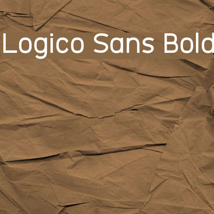 Logico Sans Bold Font examples