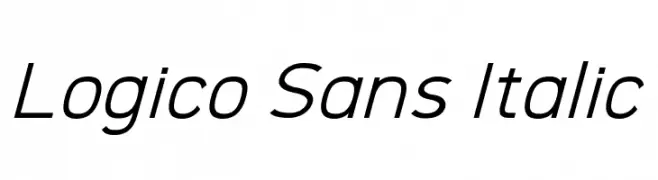 Logico Sans Italic  Frei Schriftart Herunterladen