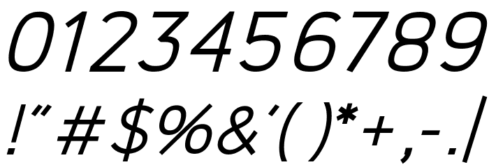 Logico Sans Italic Font OTHER CHARS