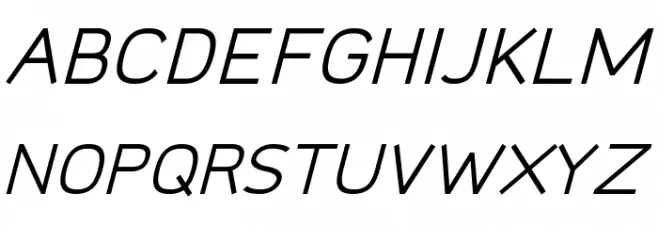 Logico Sans Italic फ़ॉन्ट अपरकेस