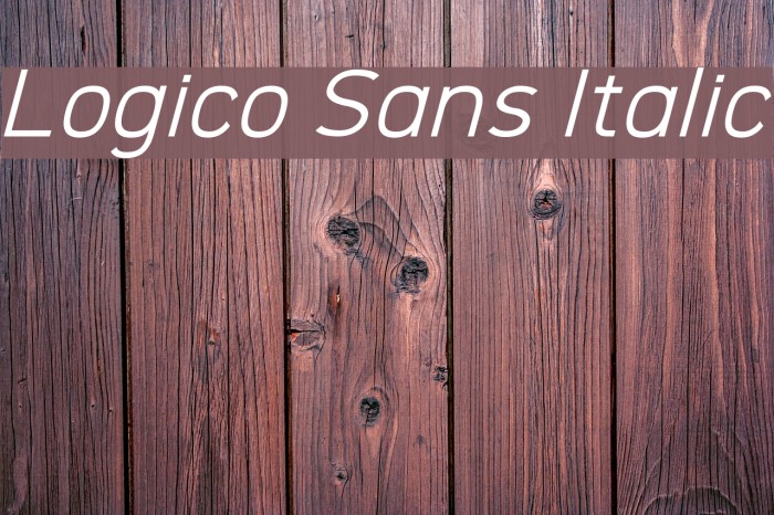 Logico Sans Italic Font examples