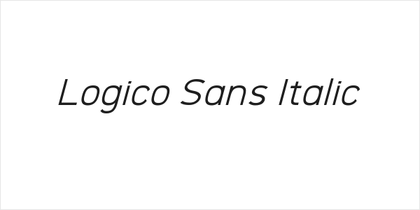 Logico Sans Italic Logo