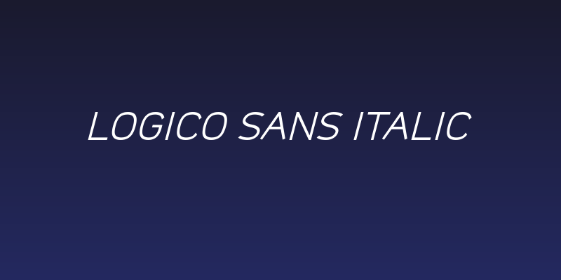 Logico Sans Italic Social Header
