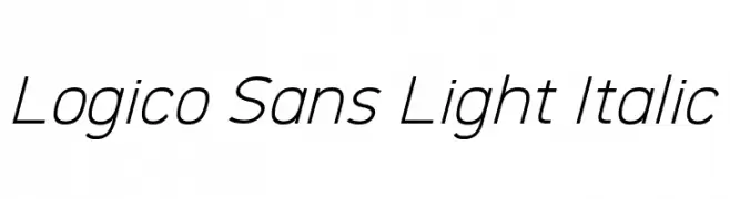 Logico Sans Light Italic  Frei Schriftart Herunterladen