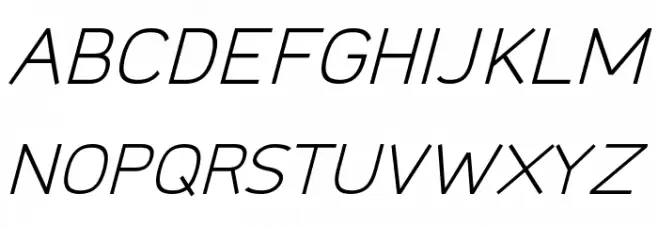 Logico Sans Light Italic 字体 大写