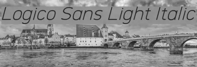 Logico Sans Light Italic Font examples