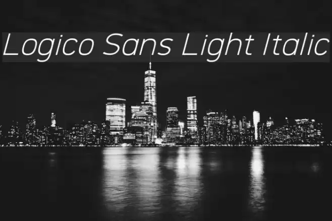 Logico Sans Light Italic Font examples