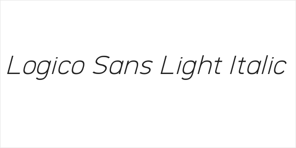 Logico Sans Light Italic Logo