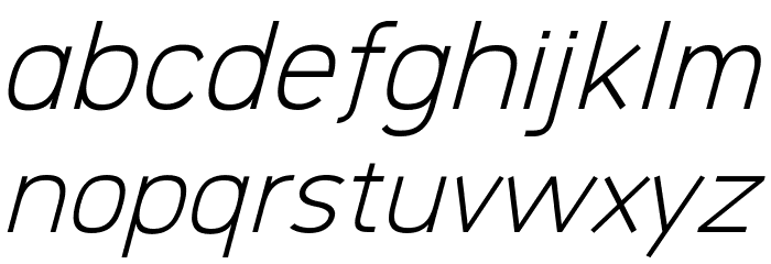 Logico Sans Light Italic Font LOWERCASE