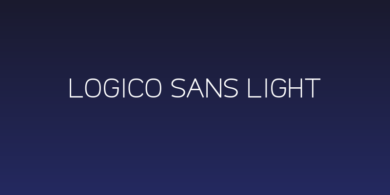 Logico Sans Light Social Header