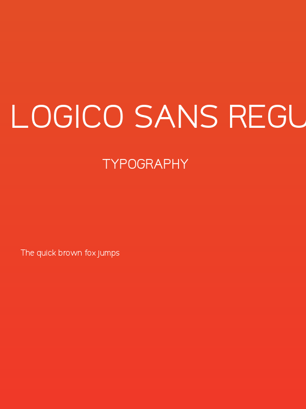 Logico Sans Regular Poster