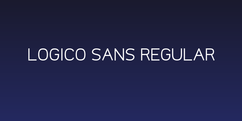 Logico Sans Regular Social Header