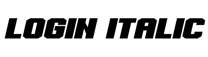 Login Italic Font