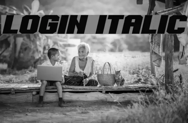 Login Italic Font examples