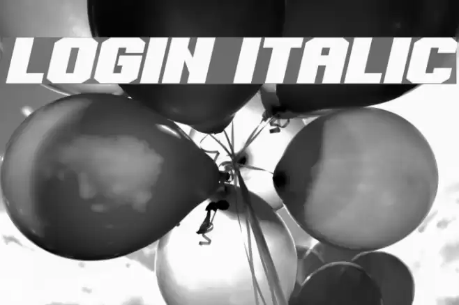 Login Italic Font examples