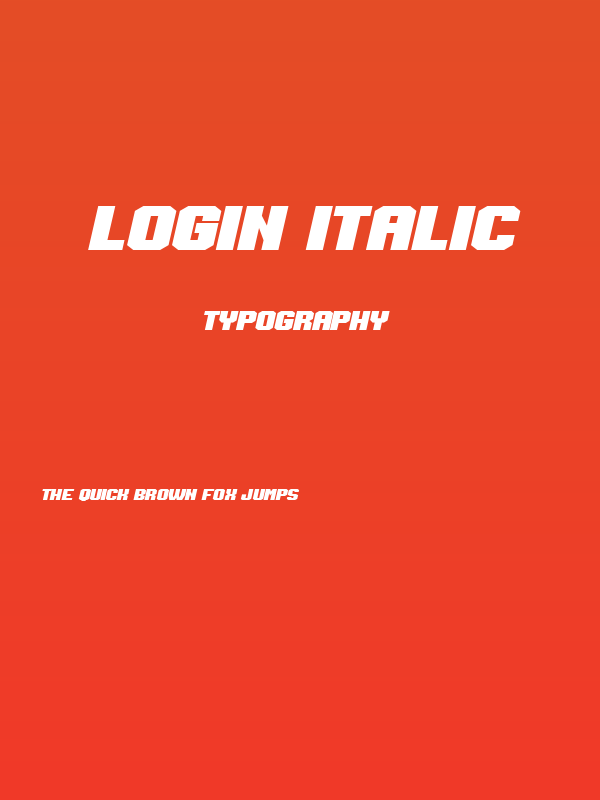 Login Italic Poster