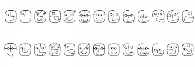 LogoFacesArtists Schriftart Groß