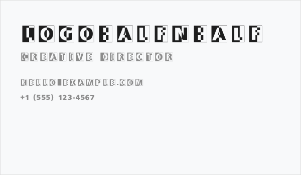 LogoHalfnHalf Business Card