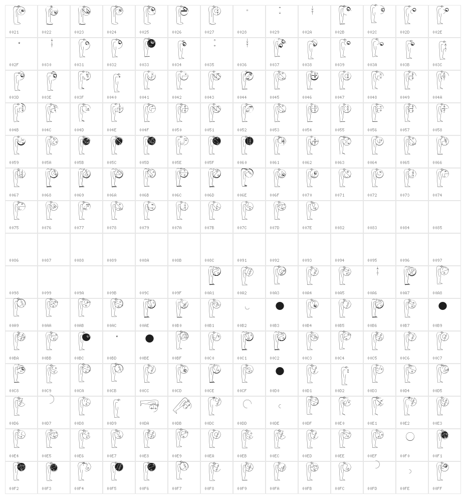 LogoModelsBowToBoss Character Map