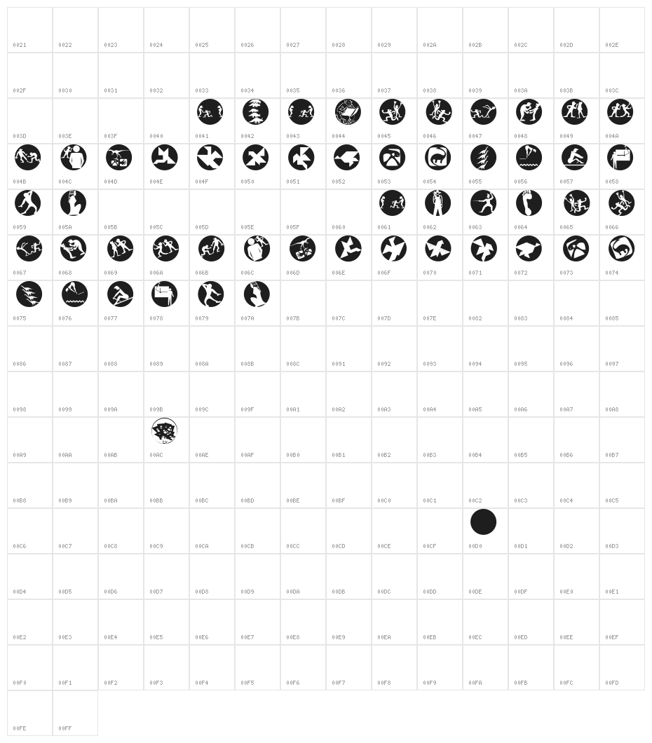 LogoSketchesMK Character Map