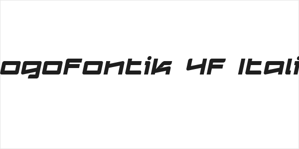 Logofontik 4F Italic Logo