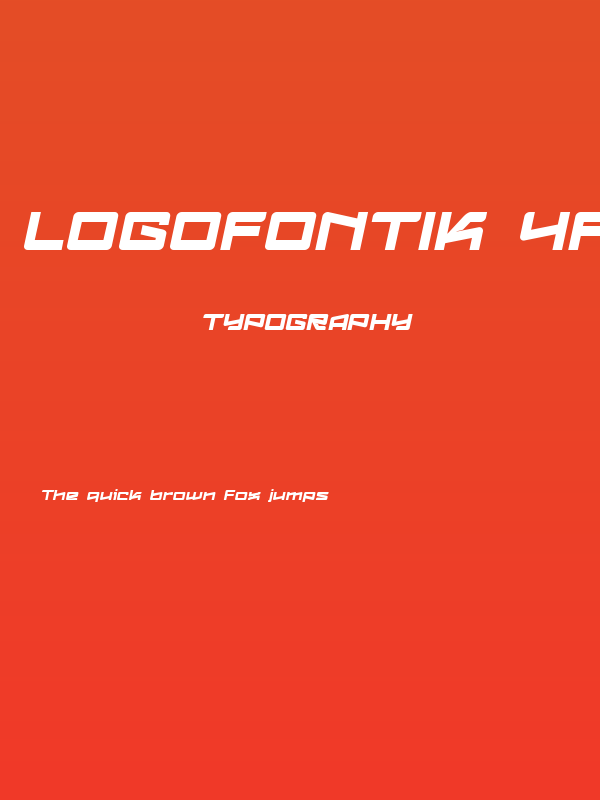 Logofontik 4F Italic Poster
