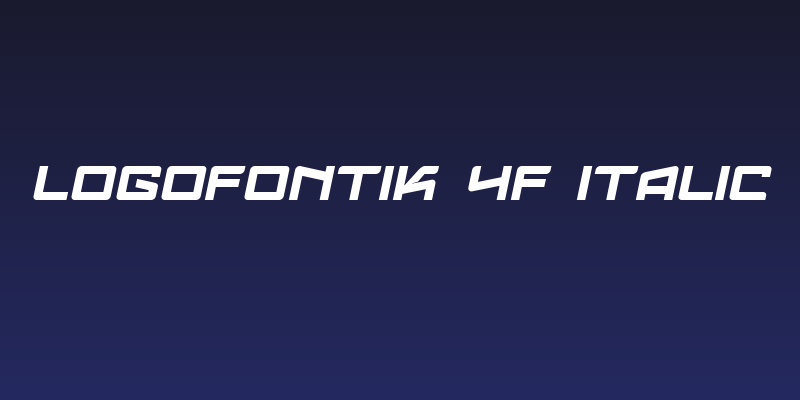 Logofontik 4F Italic Social Header