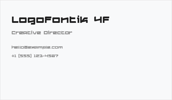 Logofontik 4F Business Card