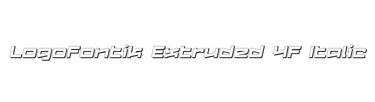 Logofontik Extruded 4F Italic Fonte