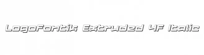 Logofontik Extruded 4F Italic  नि: शुल्क फ़ॉन्ट्स डाउनलोड