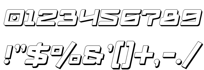 Logofontik Extruded 4F Italic Fonte OUTROS PERSONAGENS