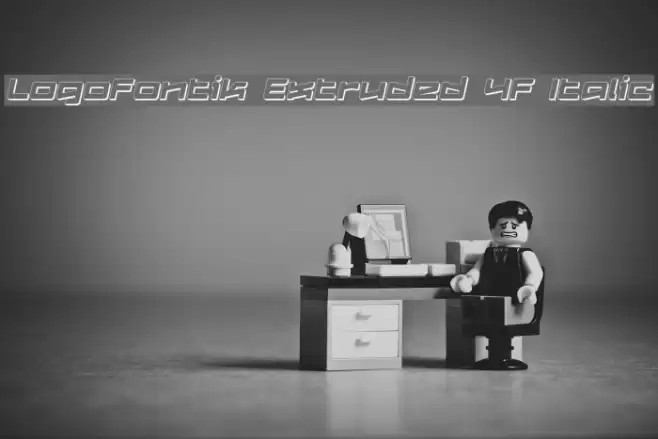 Logofontik Extruded 4F Italic Font examples