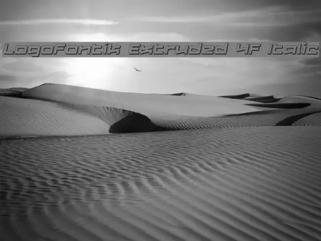 Logofontik Extruded 4F Italic Font examples