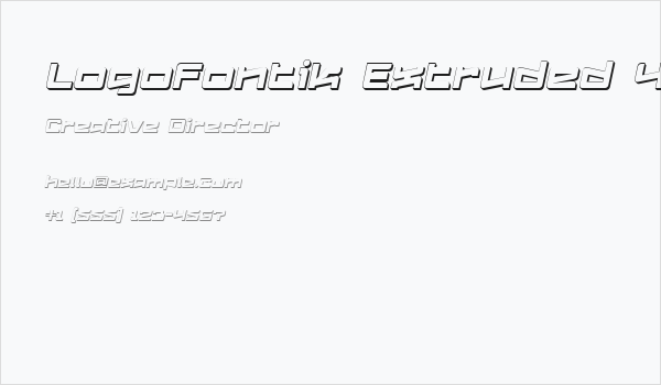 Logofontik Extruded 4F Italic Business Card