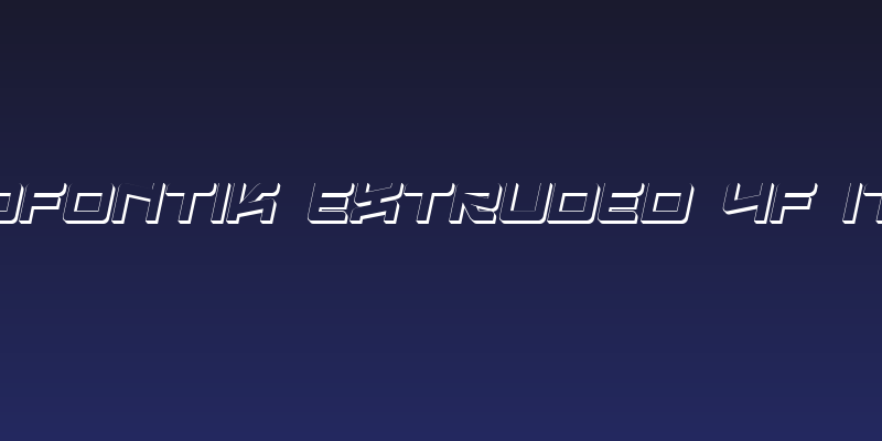 Logofontik Extruded 4F Italic Social Header