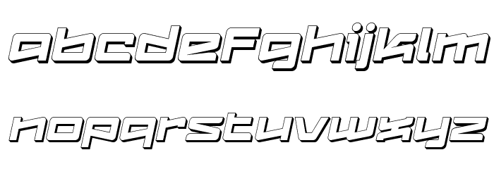 Logofontik Extruded 4F Italic Fonte MINÚSCULAS