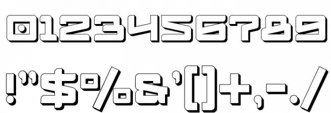 Logofontik Extruded 4F Font OTHER CHARS